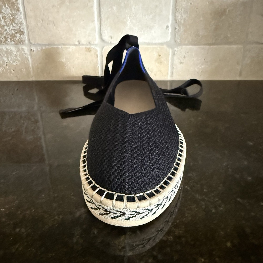 Rothy's The Espadrille‎ Black Lace Up Shoes Excellent Condition 10.5 - Picture 6 of 12